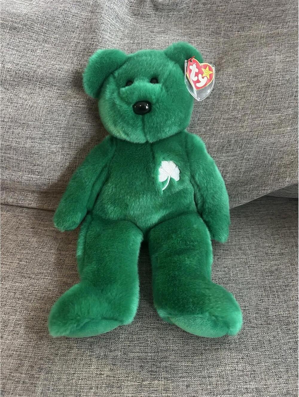 Ty Beanie Buddy Erin the Irish Bear 14” 1998 Hang Tag